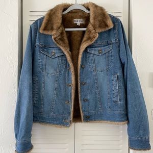 Vintage Denim and Faux Fur Jacket
